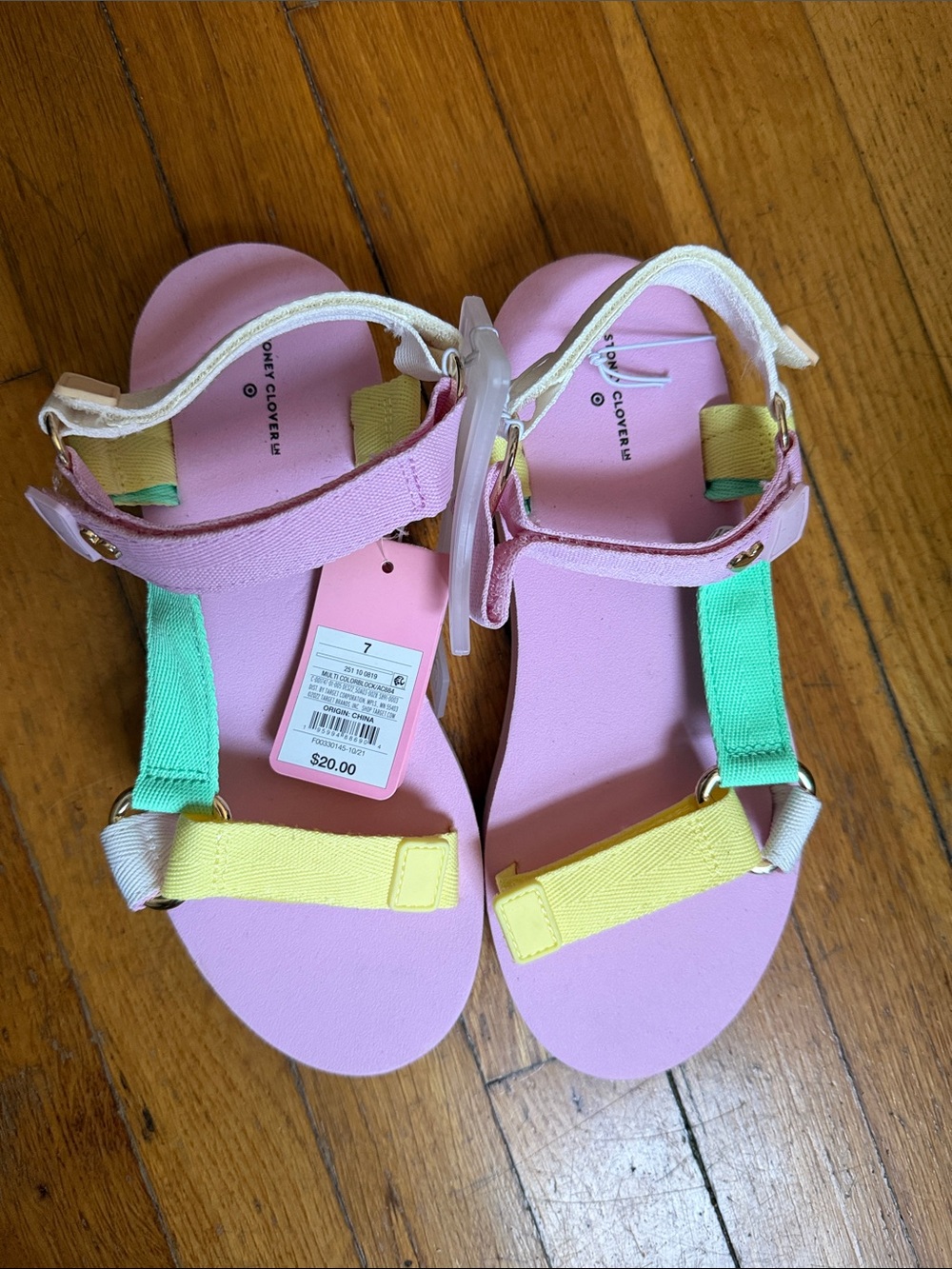 Stoney Clover Lane x Target Pink Multi-Color Strap Sandals